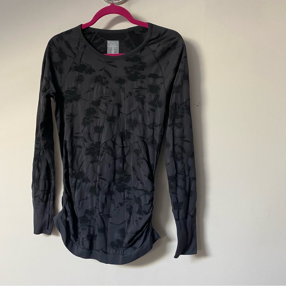 Athleta Ruched print top
